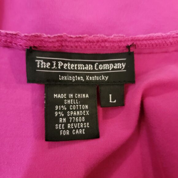 The J. Peterman Co. Top Women Medium Pink 3/4 Sleeve Front Closure Feminine - Picture 5 of 6